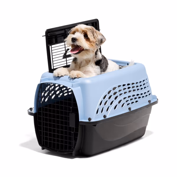 Petmate Two-Door Plastic Pet Kennel (24", Blue)